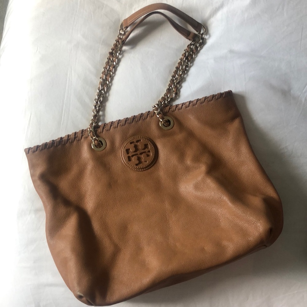 Tory Burch Marion Slouchy Tote Brown